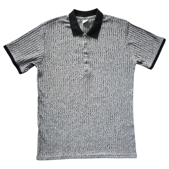 Father Sons Ribbed Gray And Black Polo - Picture 2 of 5